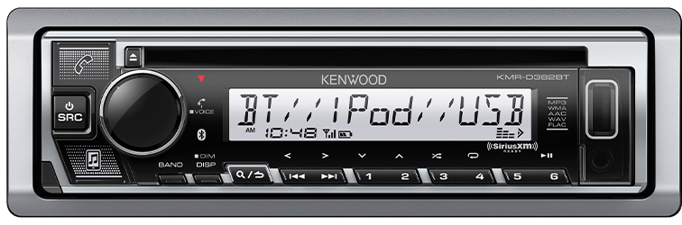 Kenwood KMR-D382BT Marine CD-Receiver with Bluetooth & Conformal Coating