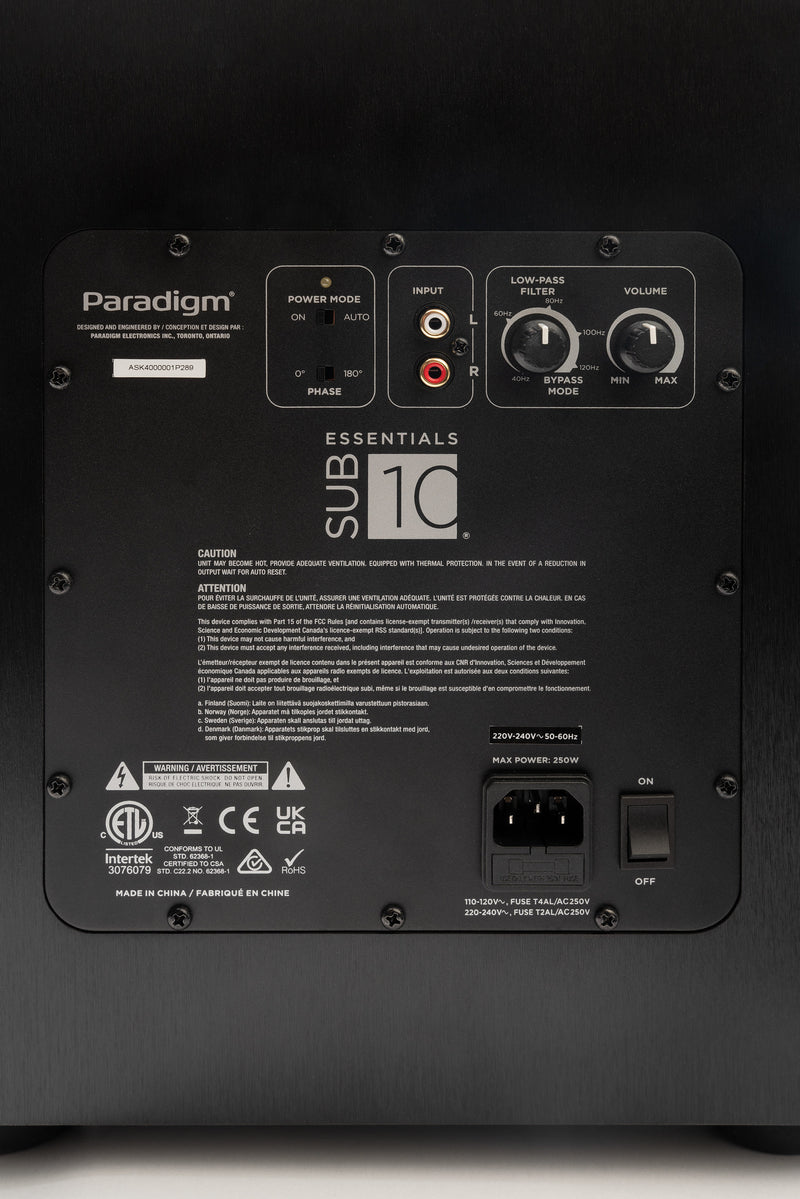 Paradigm Essentials Sub 10