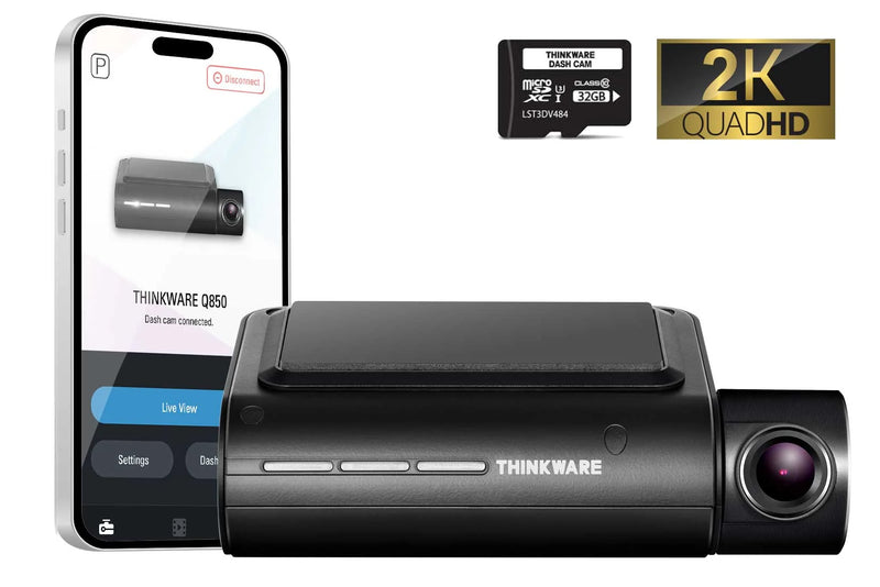 THINKWARE™ Q850 1-Channel 2K Dash Cam With 32GB Memory Card