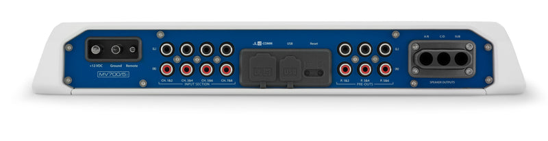 JL Audio MV700/5i 5 Ch. Class D Marine System Amplifier with Integrated DSP, 700 W
