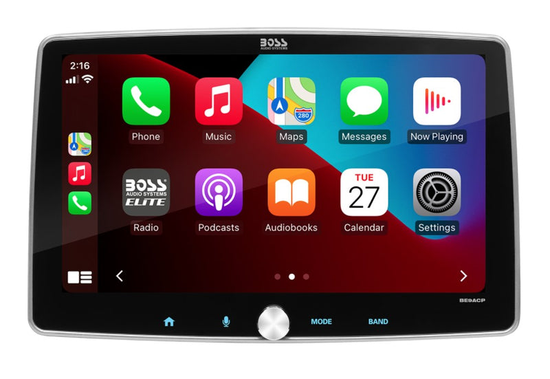 BOSS BE9ACP Single-DIN, Apple CarPlay & Android Auto, MECH-LESS Multimedia Player 9" Touchscreen Bluetooth