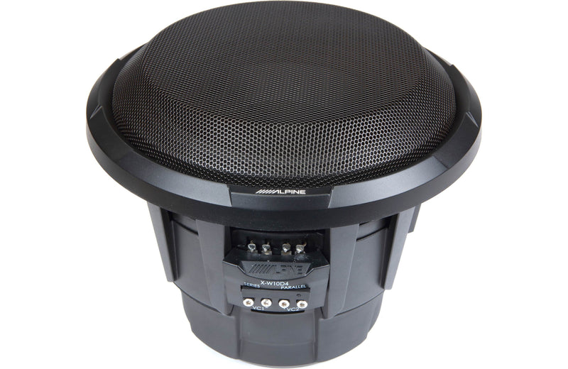 Alpine X-W10D4 X-Series 10" Subwoofer with Dual 4-ohm Voice Coils